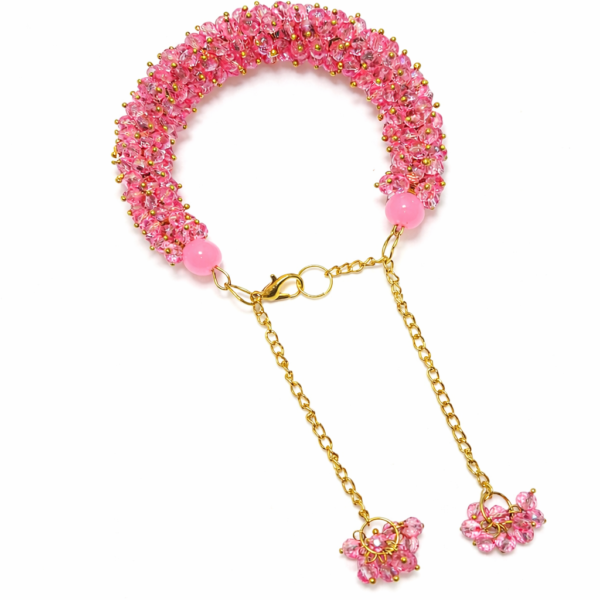 Pink Crystal Adjustable Bracelet